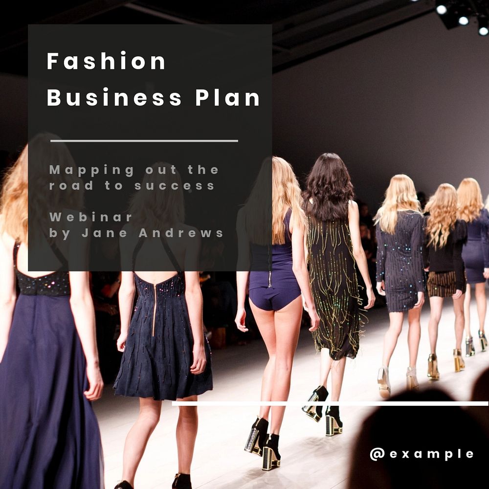 Fashion business plan post template, editable social media design