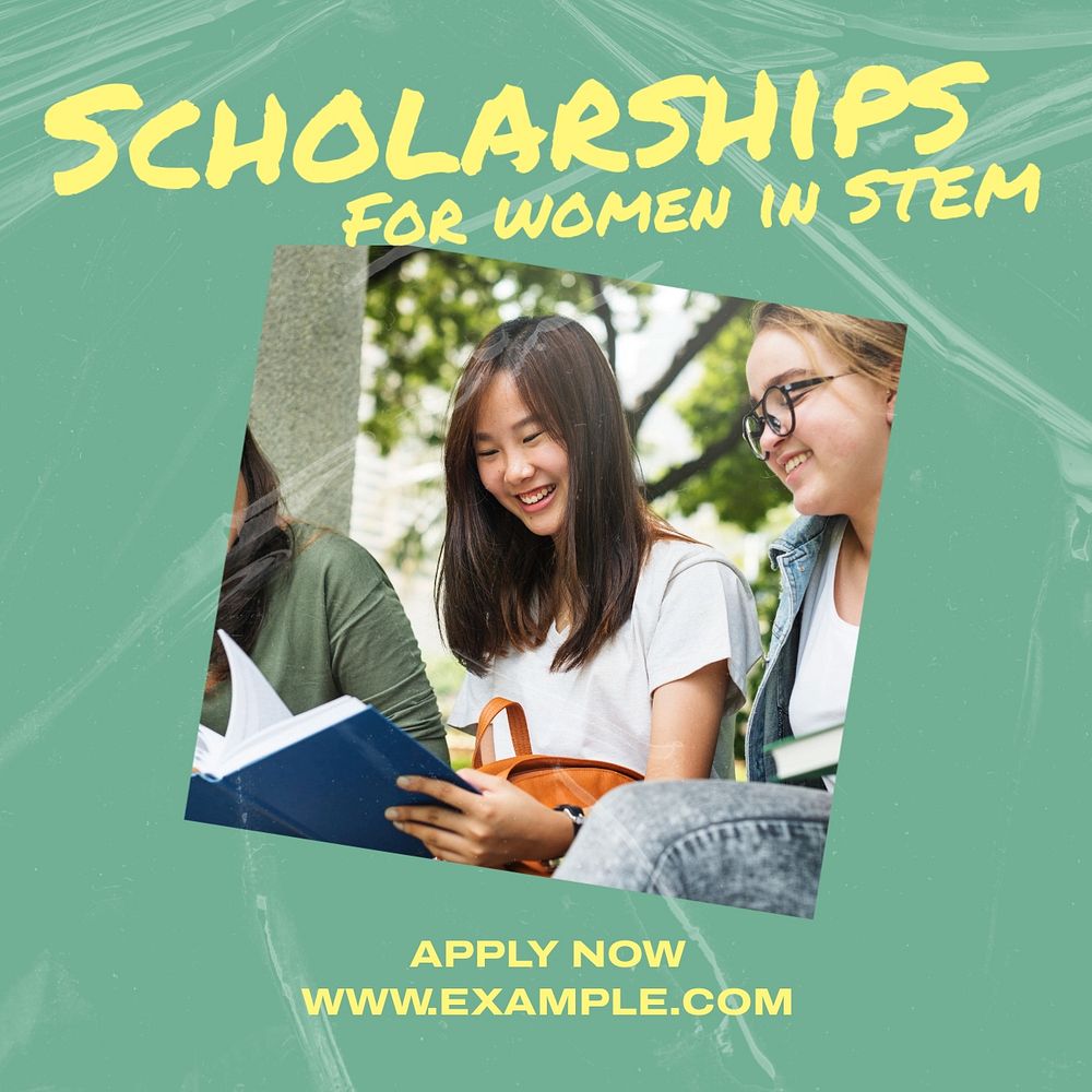 Scholarship Instagram post template, editable text