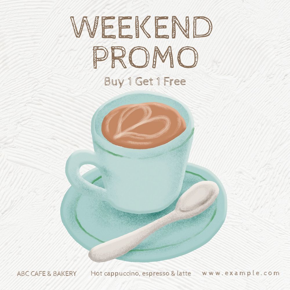 Weekend promotion Facebook post template, editable design