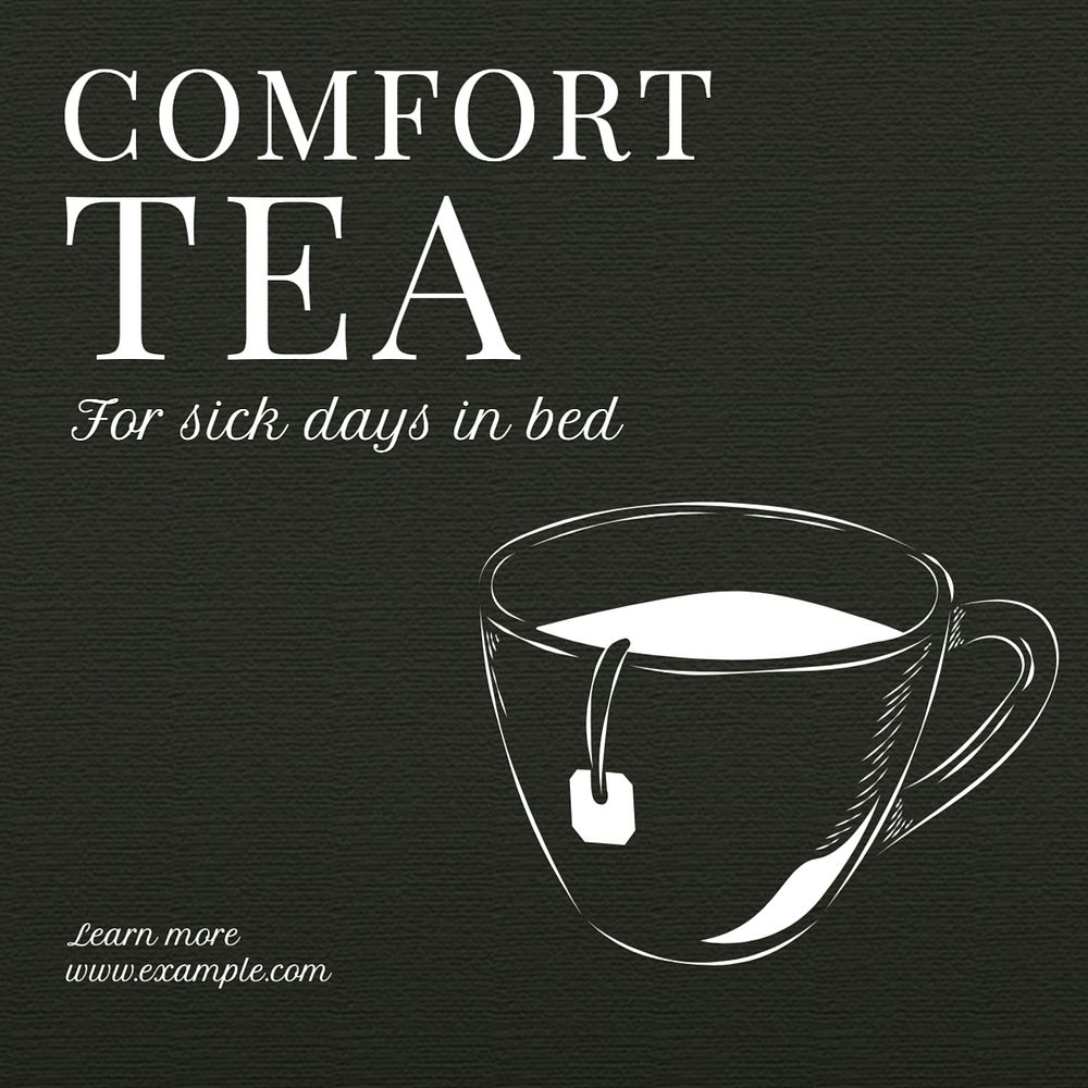 Comfort tea Instagram post template