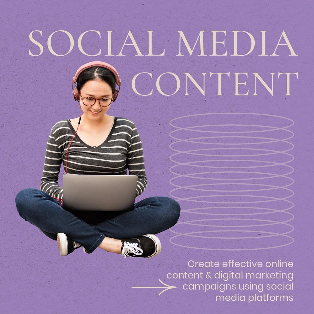 Social media content Instagram post template, editable text