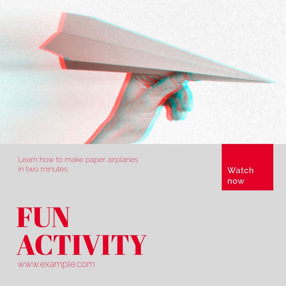 Fun activity  Instagram post template, editable text