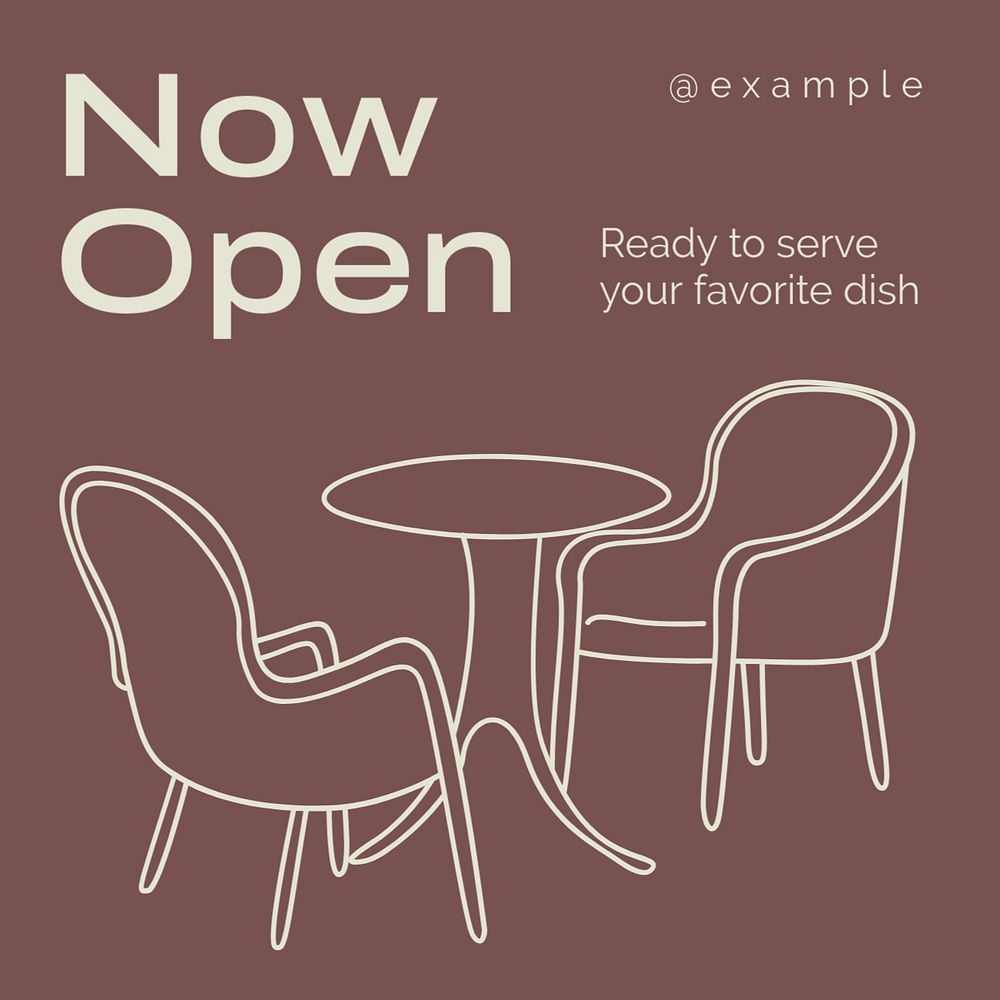 Now open Instagram post template, editable text