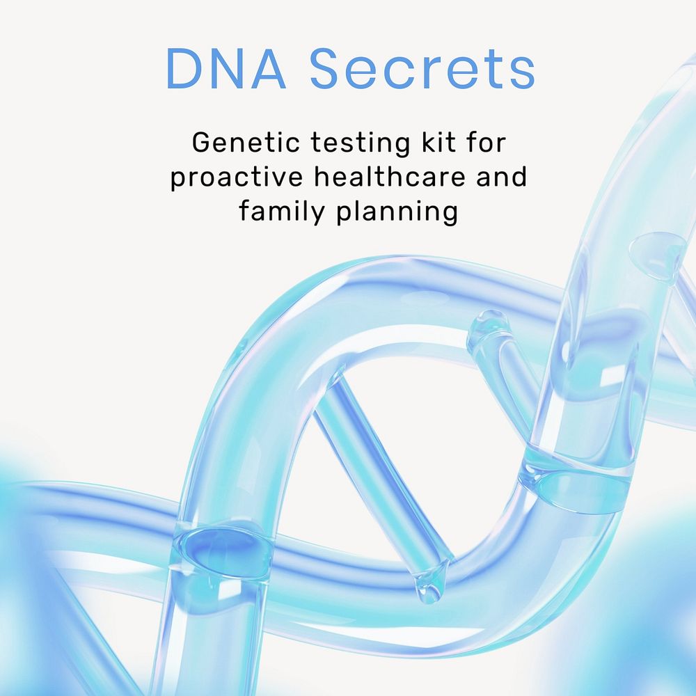 DNA secrets Instagram post template, editable text