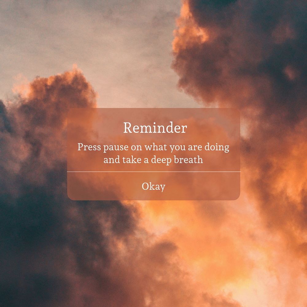 Reminder Instagram post template, editable text