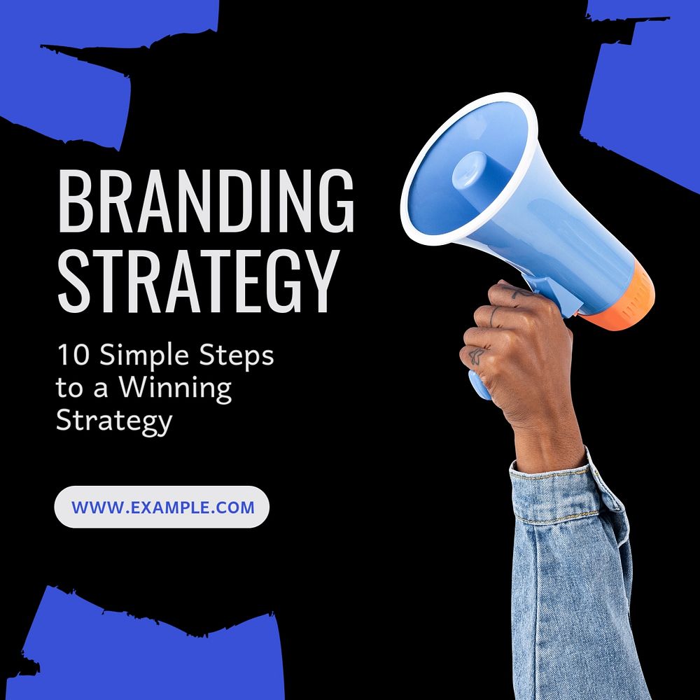 Branding strategy Instagram post template, editable text