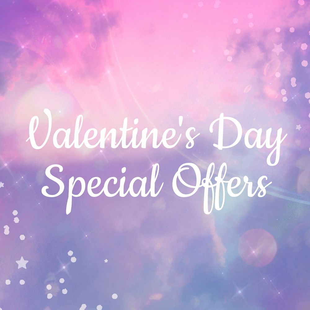 Valentine's offer  Instagram post template, editable text