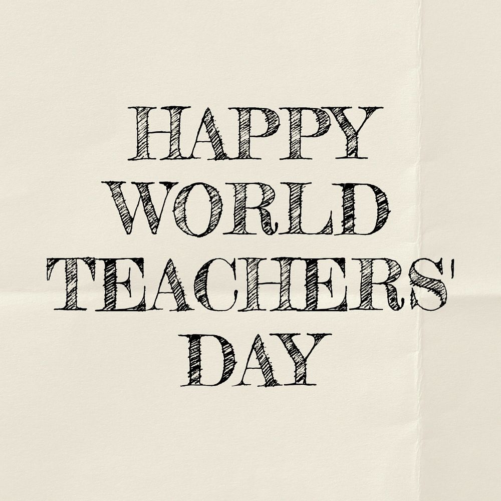 World teachers' day  Instagram post template, editable text