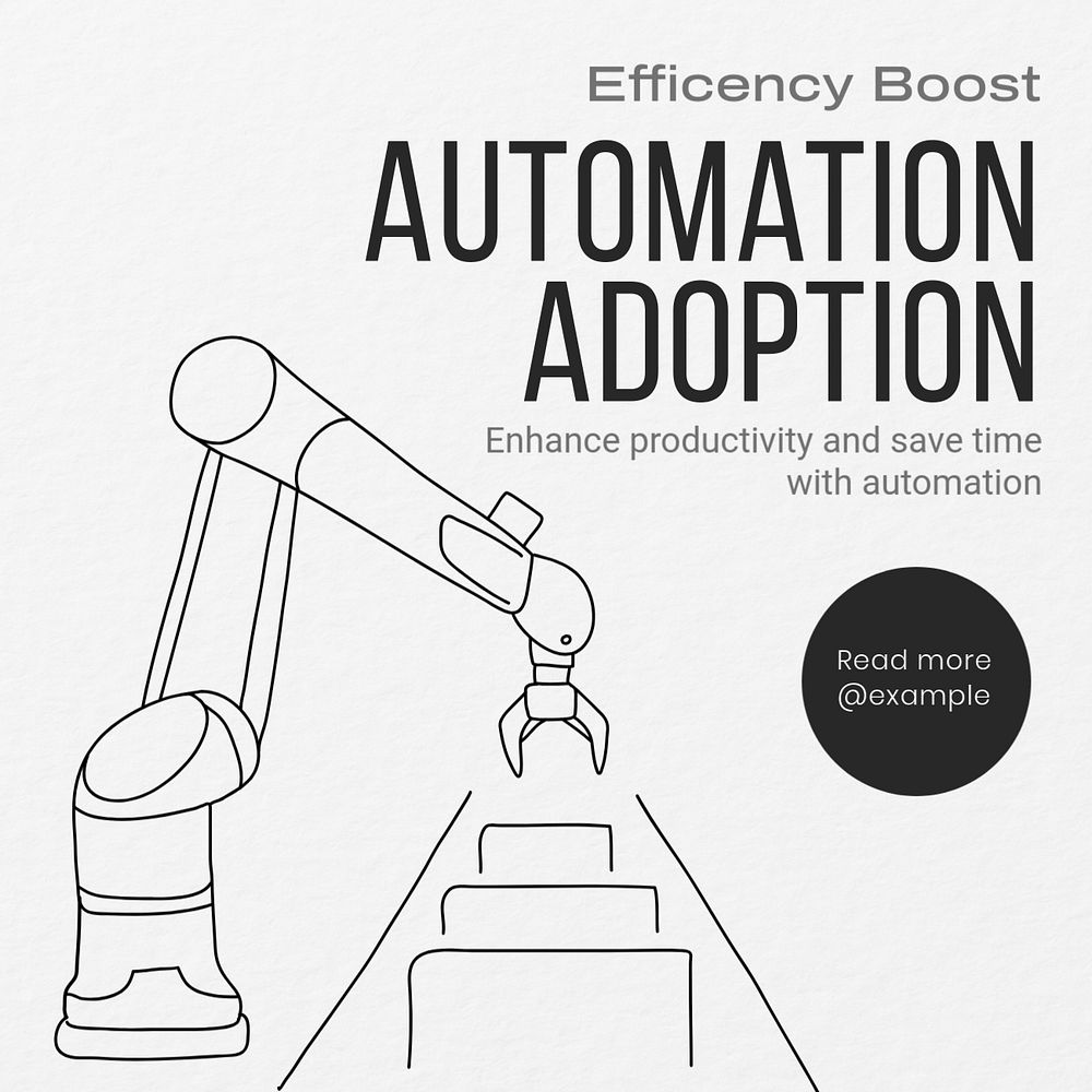 Automation adoption Instagram post template, editable text