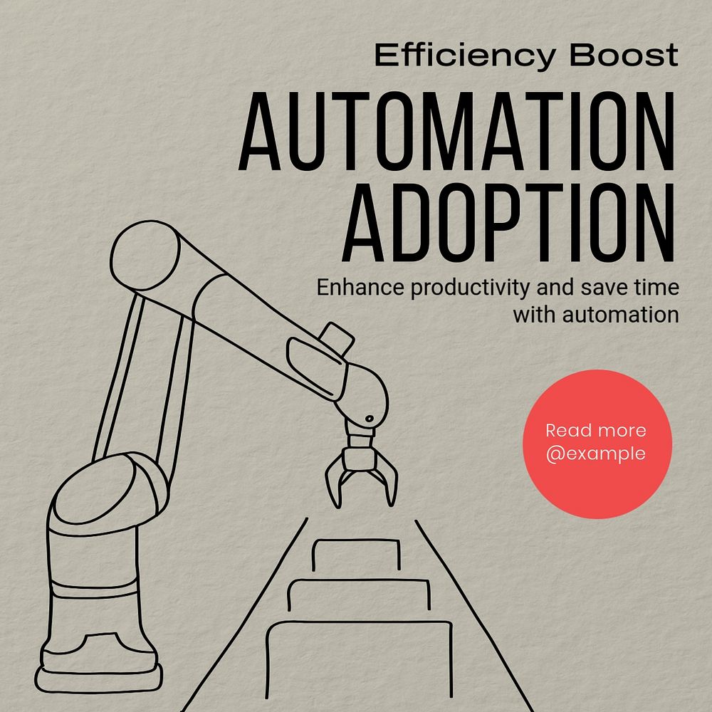 Automation adoption Instagram post template, editable text