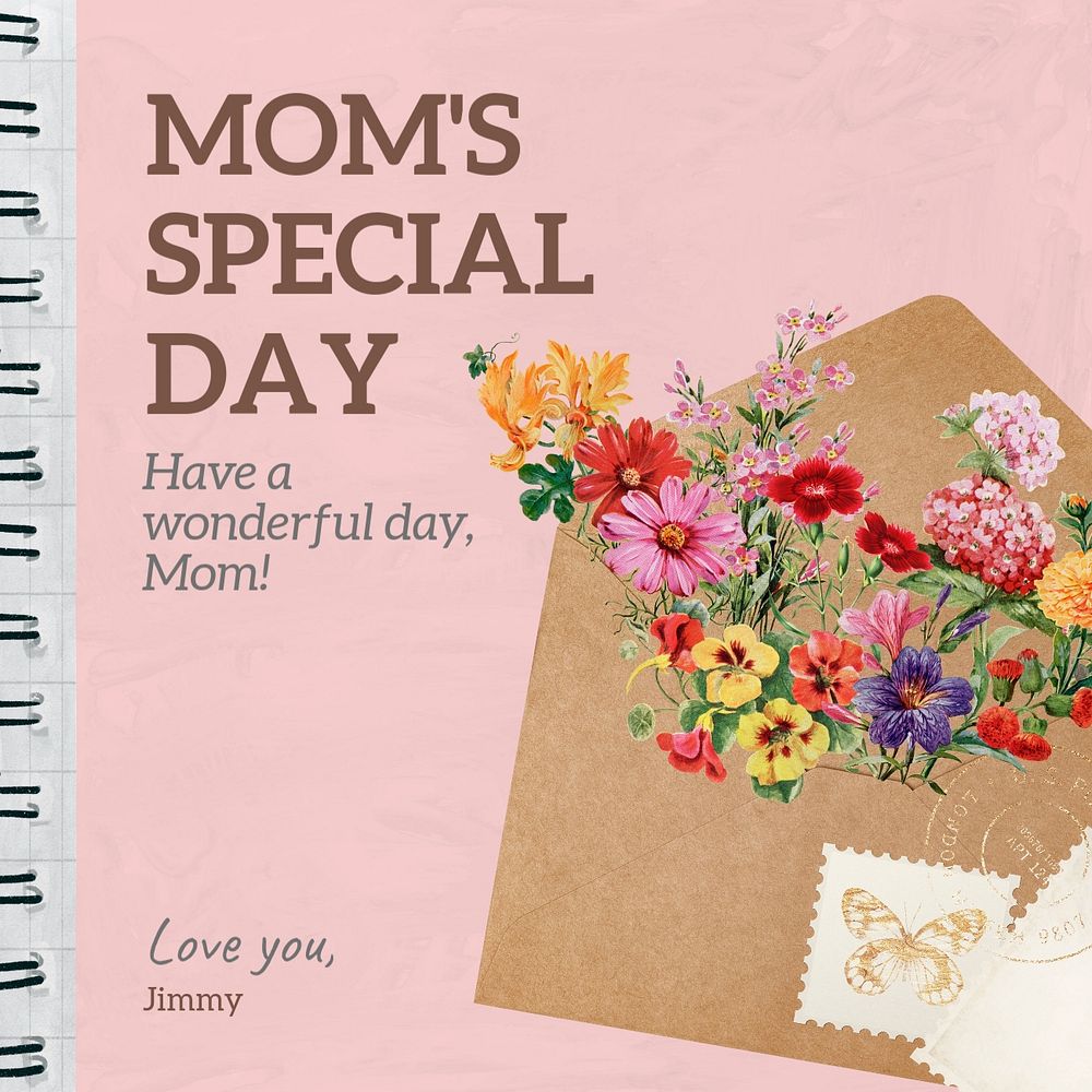 Mom's special day  Instagram post template, editable text