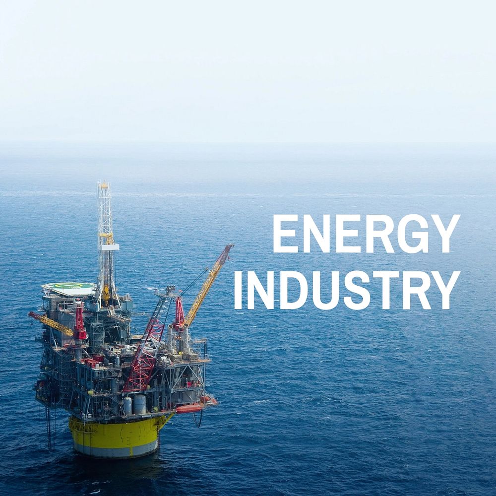 Energy industry Instagram post template, editable text