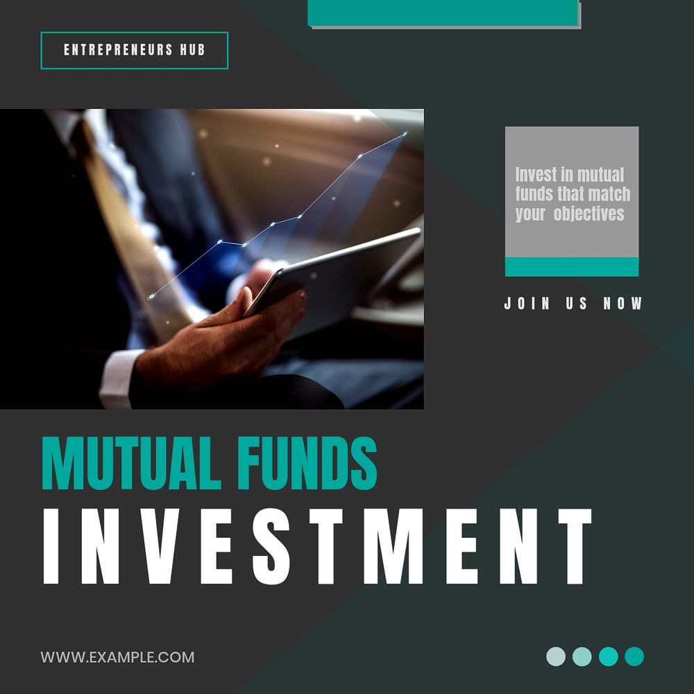 Mutual funds  Instagram post template, editable text