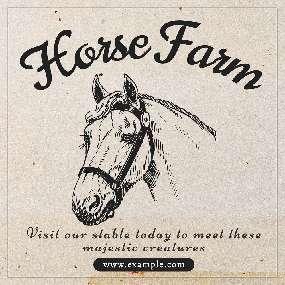 Horse farm Instagram post template