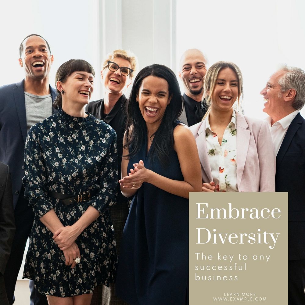 Embrace Diversity Instagram post template, editable text