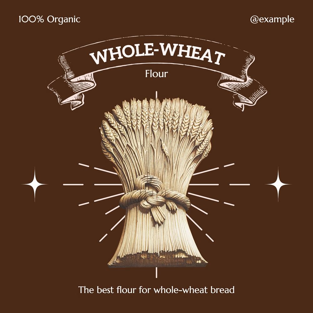 Whole-wheat flour Facebook post template