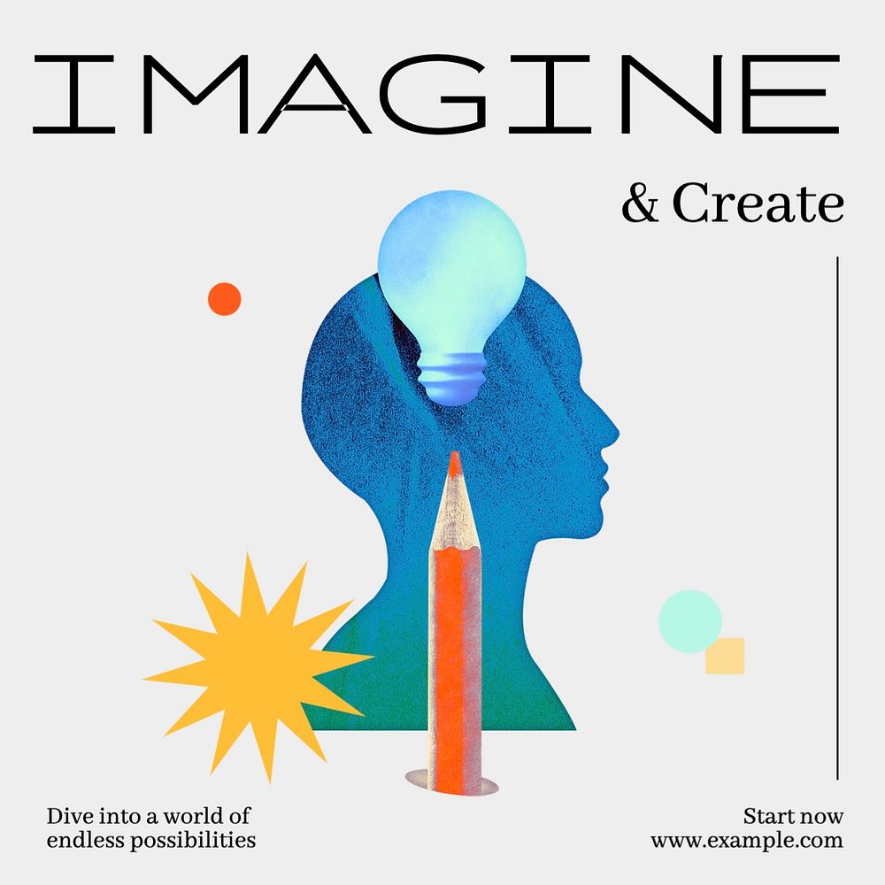 Imagine & create Instagram post template