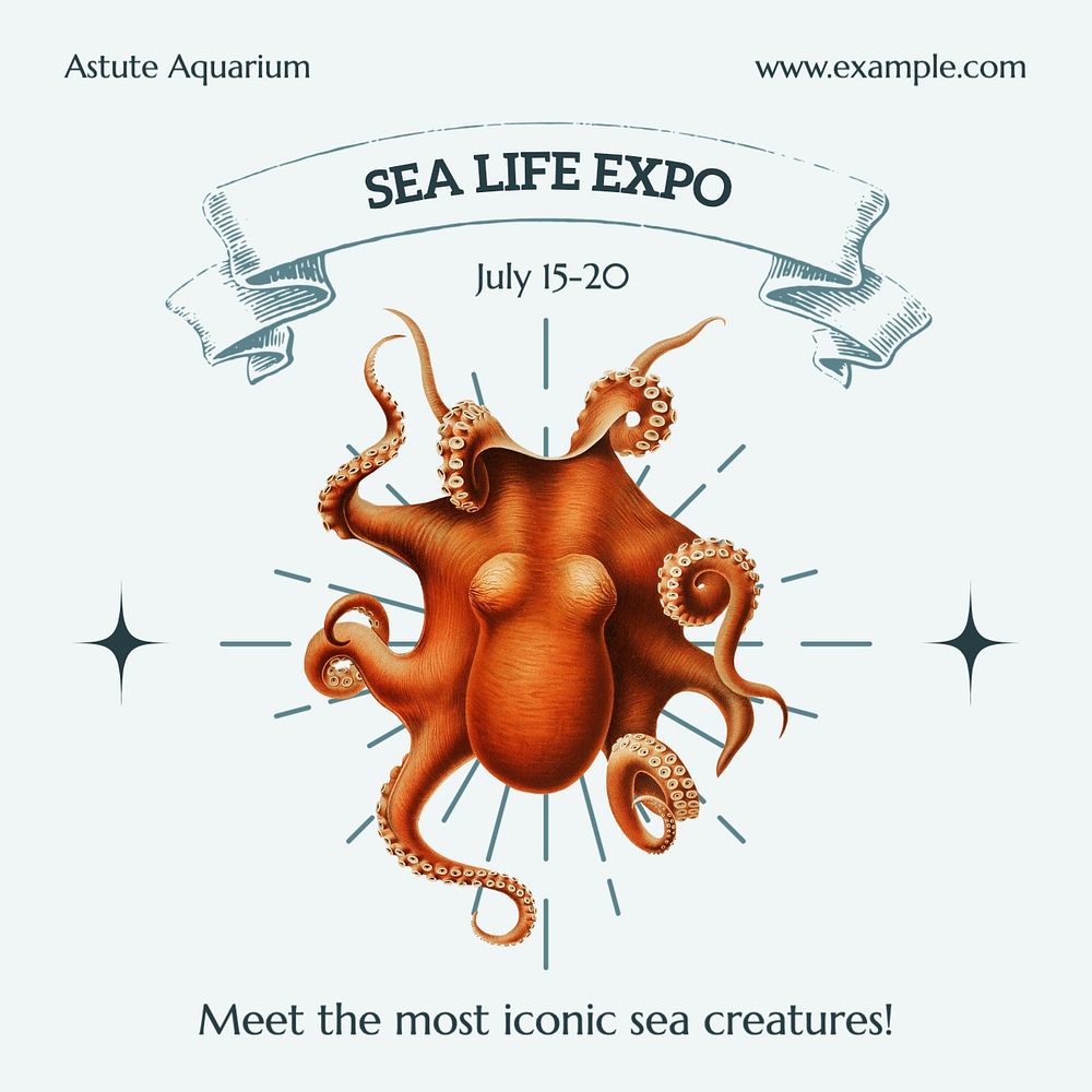 Sea life expo Instagram post template