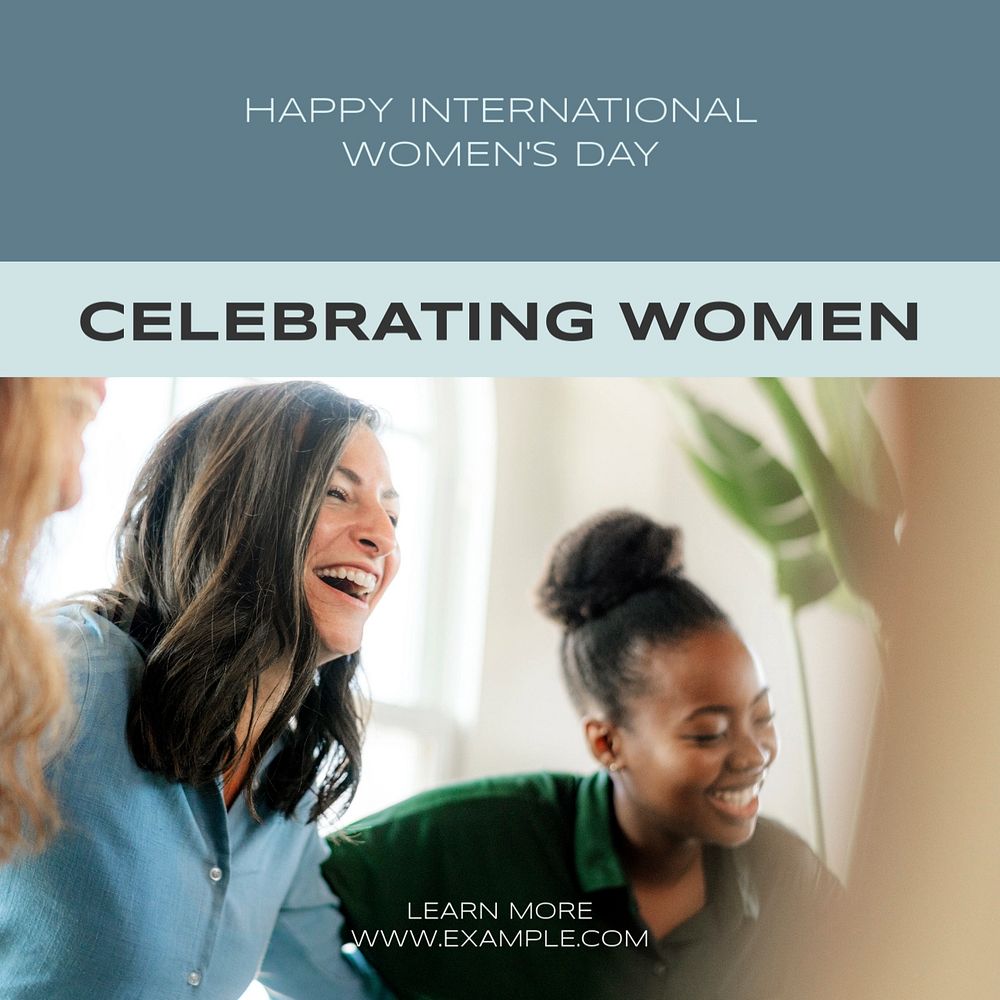 Celebrating women Instagram post template, editable text