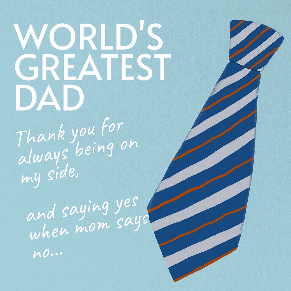 Father's day Instagram post template, editable text