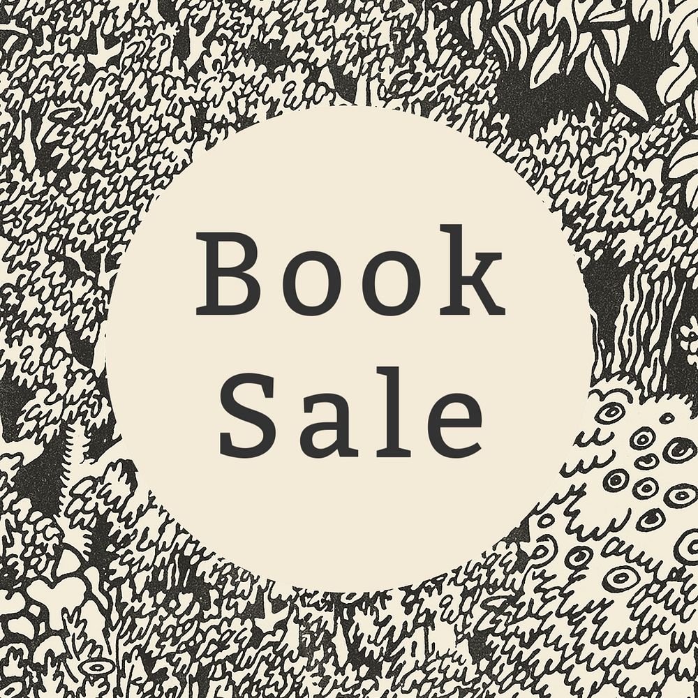 Book Sale Instagram post template, editable text