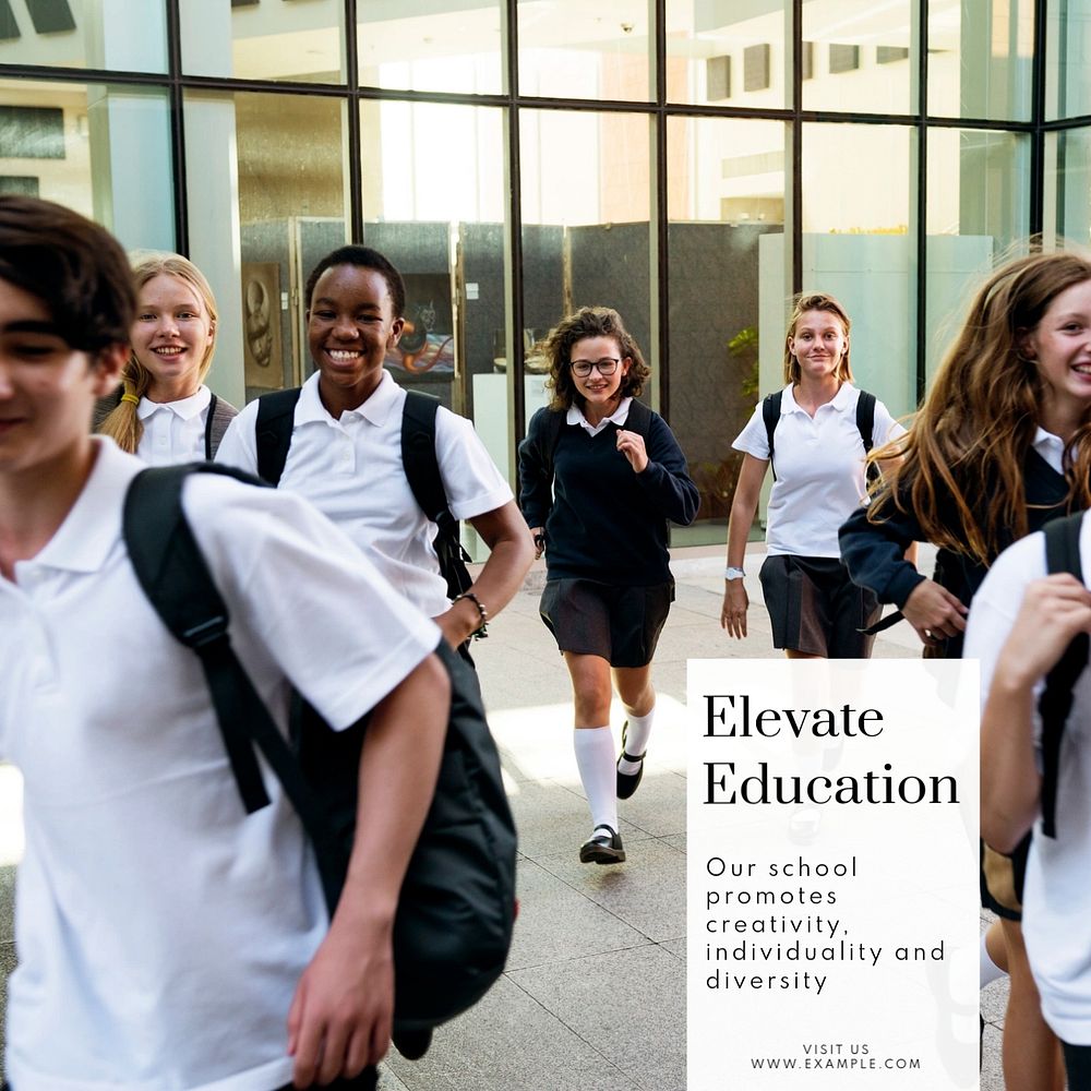 Elevate education Instagram post template, editable text