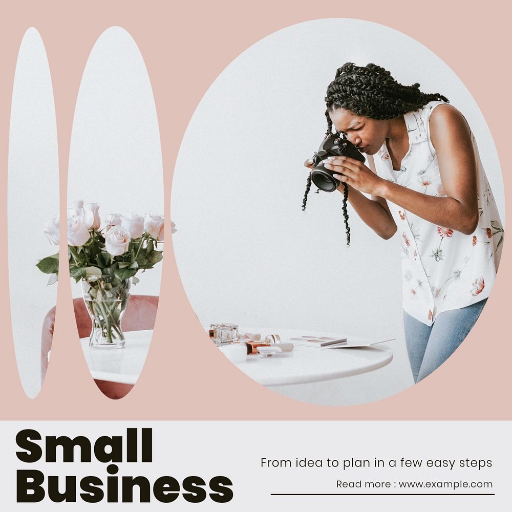 Small business Instagram post template, editable text