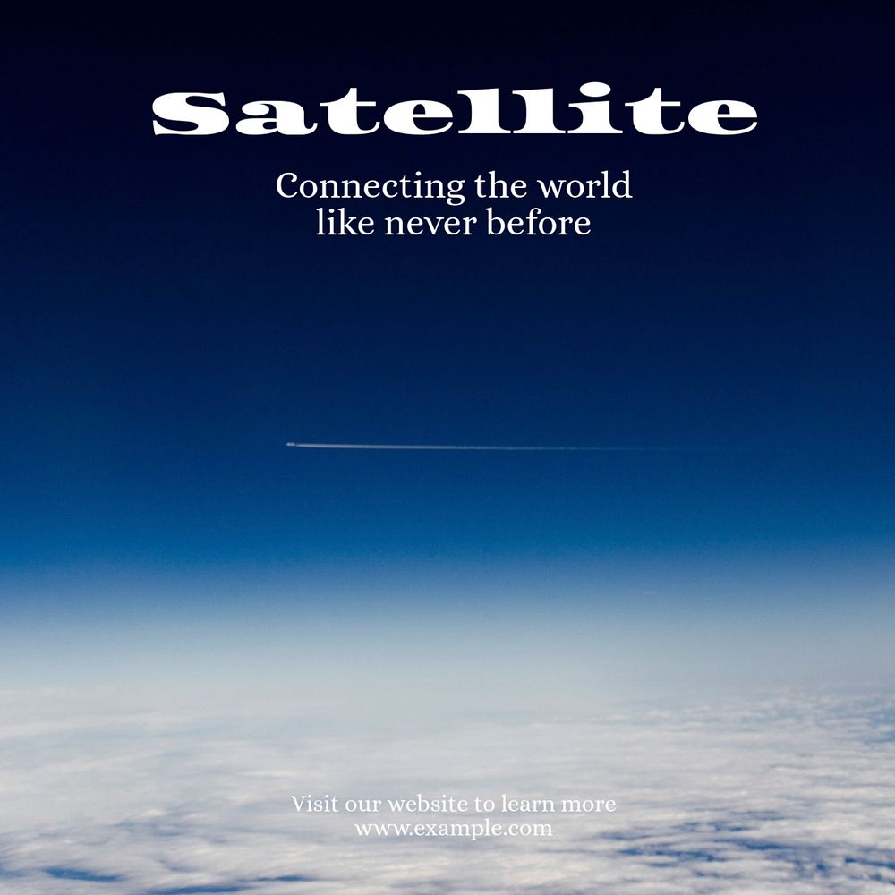 Satellite technology Instagram post template, editable text