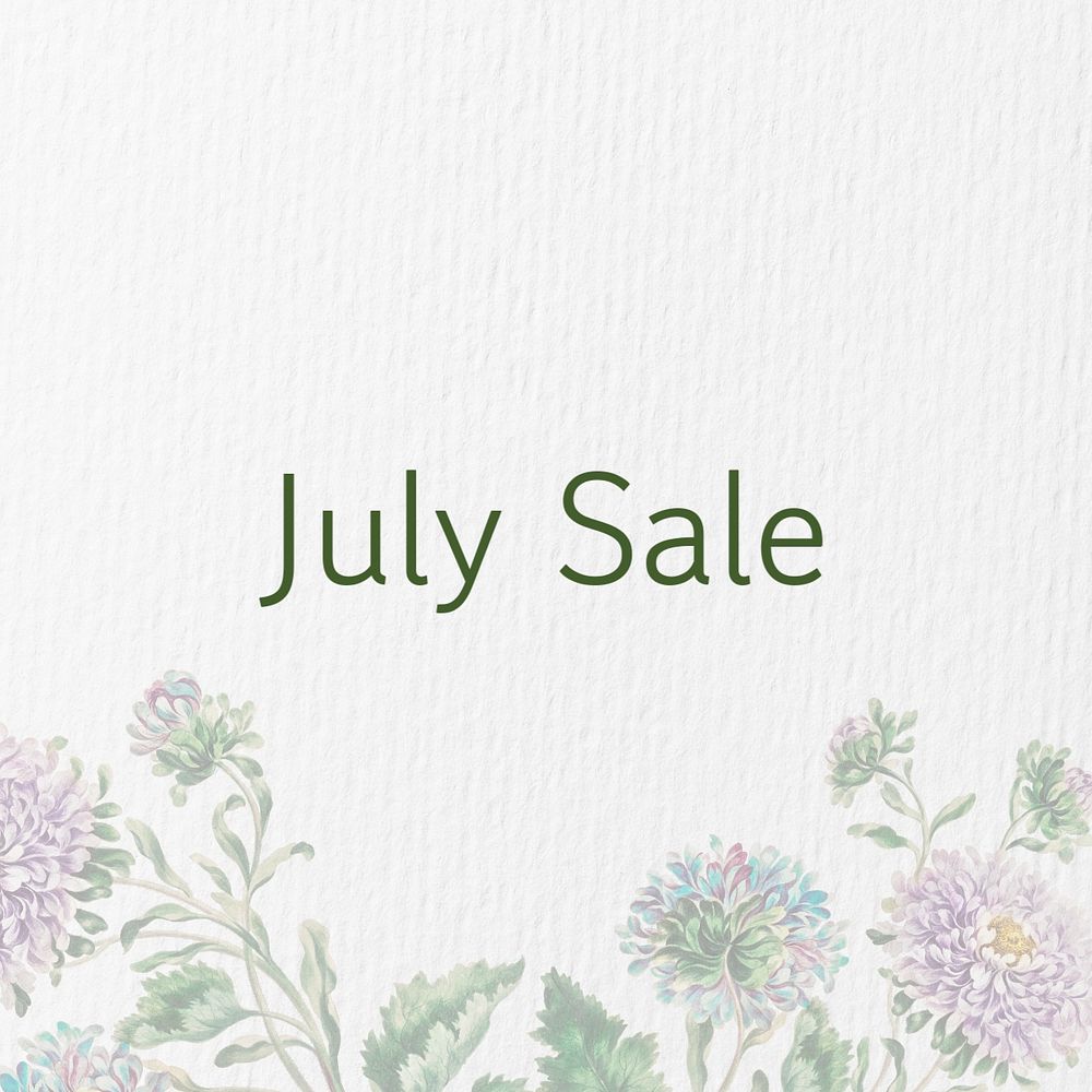 July sale Instagram post template, editable text