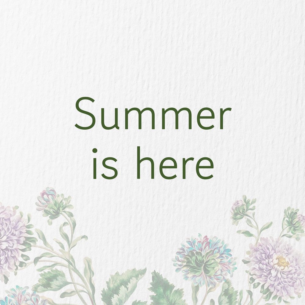 Summer is here Instagram post template, editable text