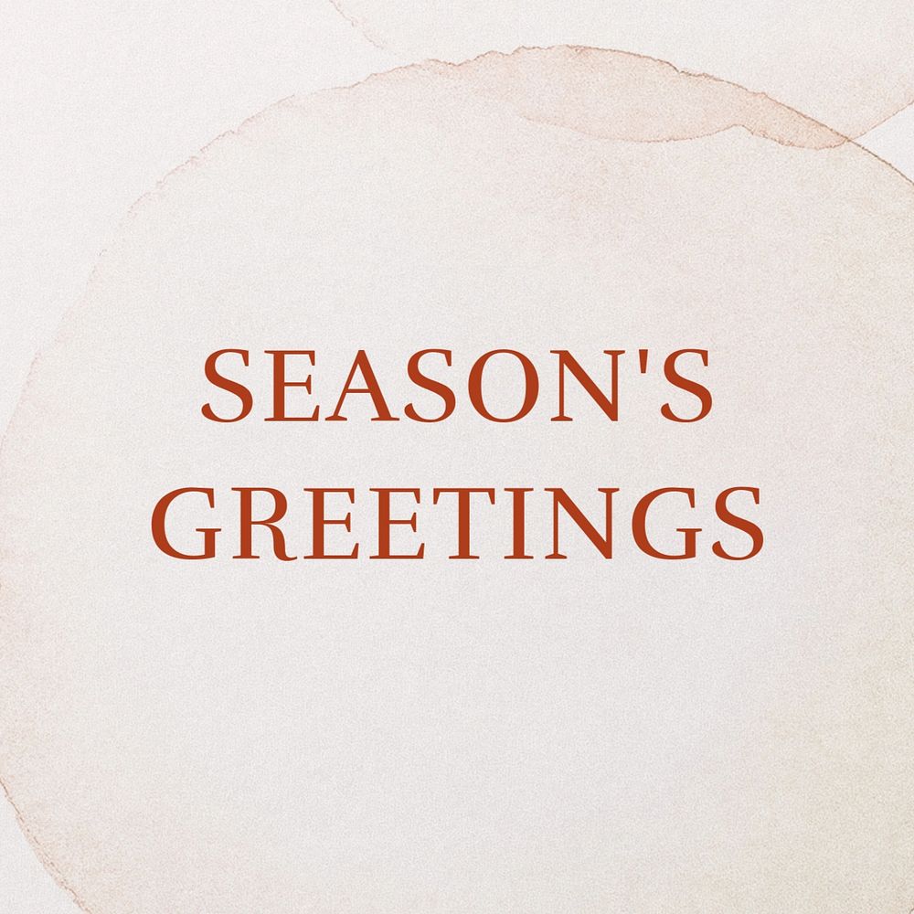 Seasons greetings Instagram post template, editable text