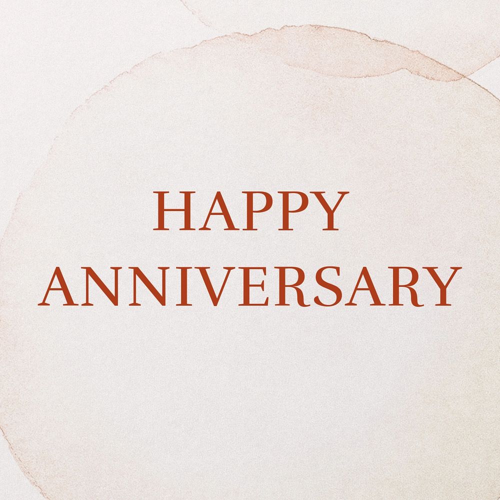 Happy anniversary Instagram post template, editable text