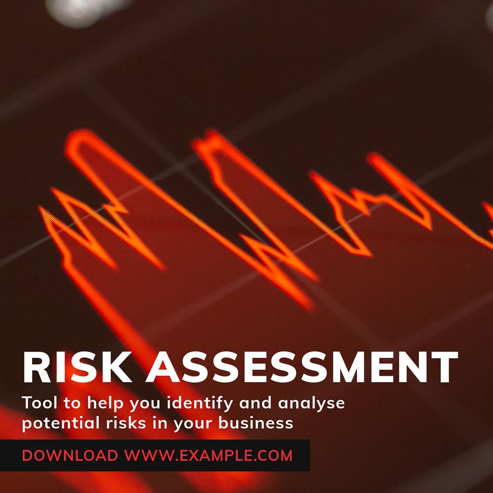 Risk assessment Instagram post template, editable text