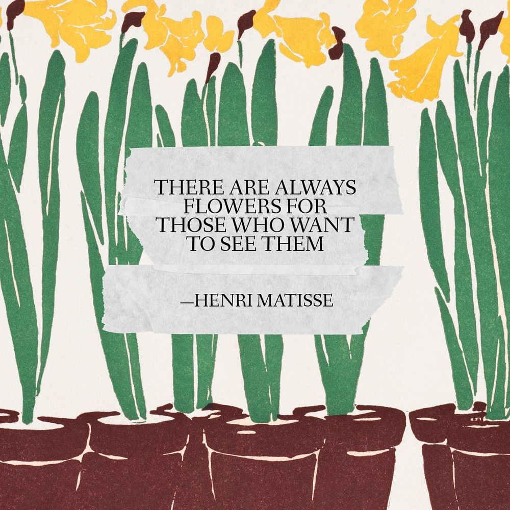 Henri Matisse quote Instagram post template, editable text