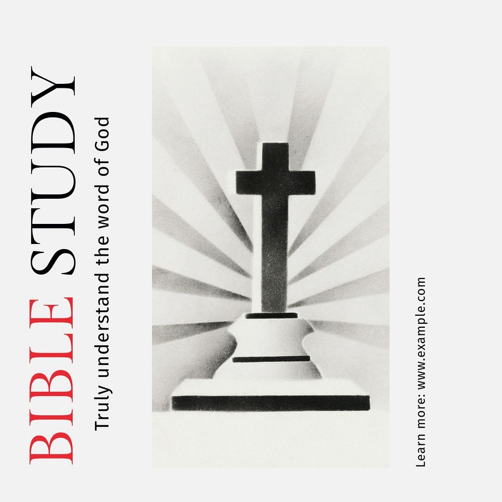 Bible study   Instagram post template, editable text