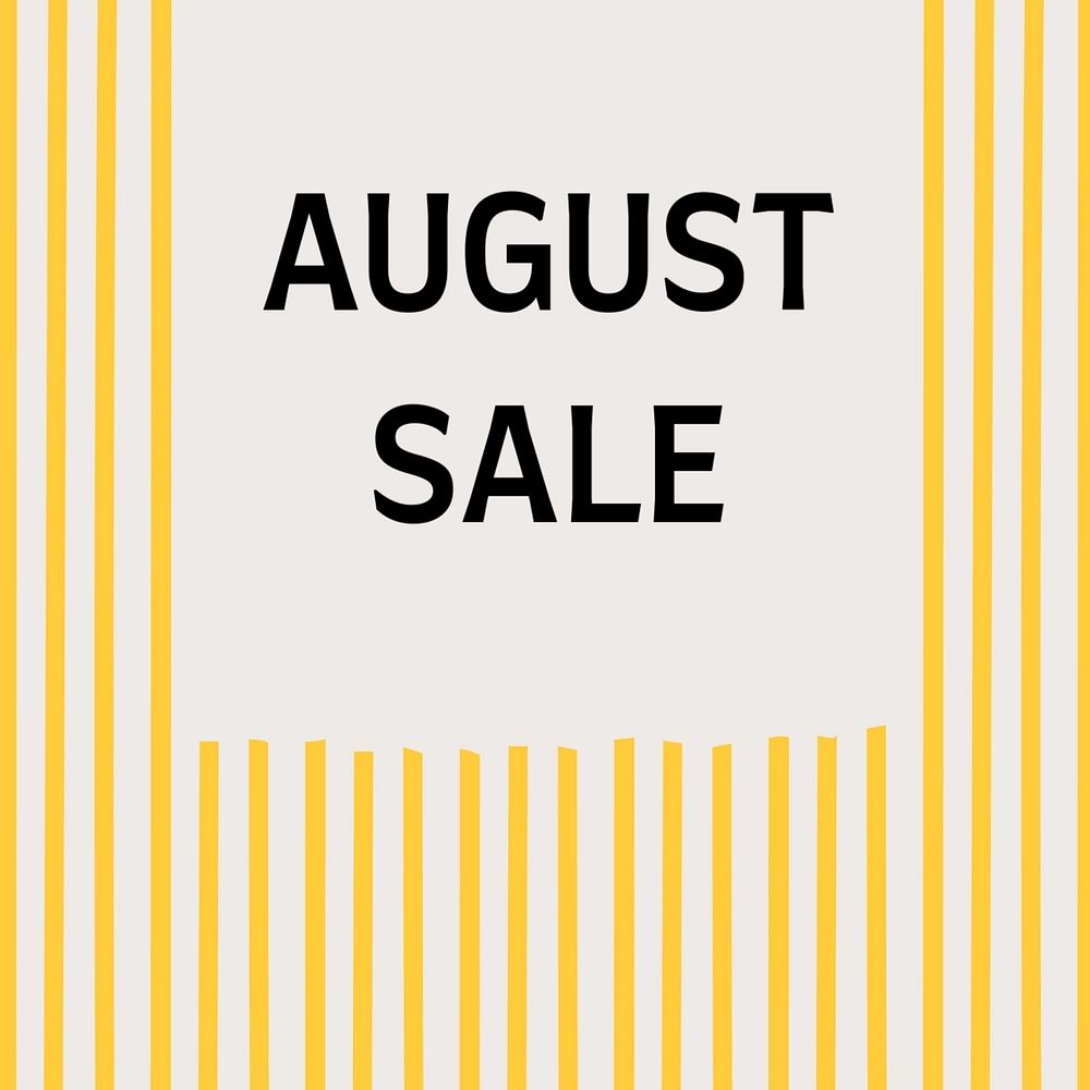 August sale Instagram post template, editable text