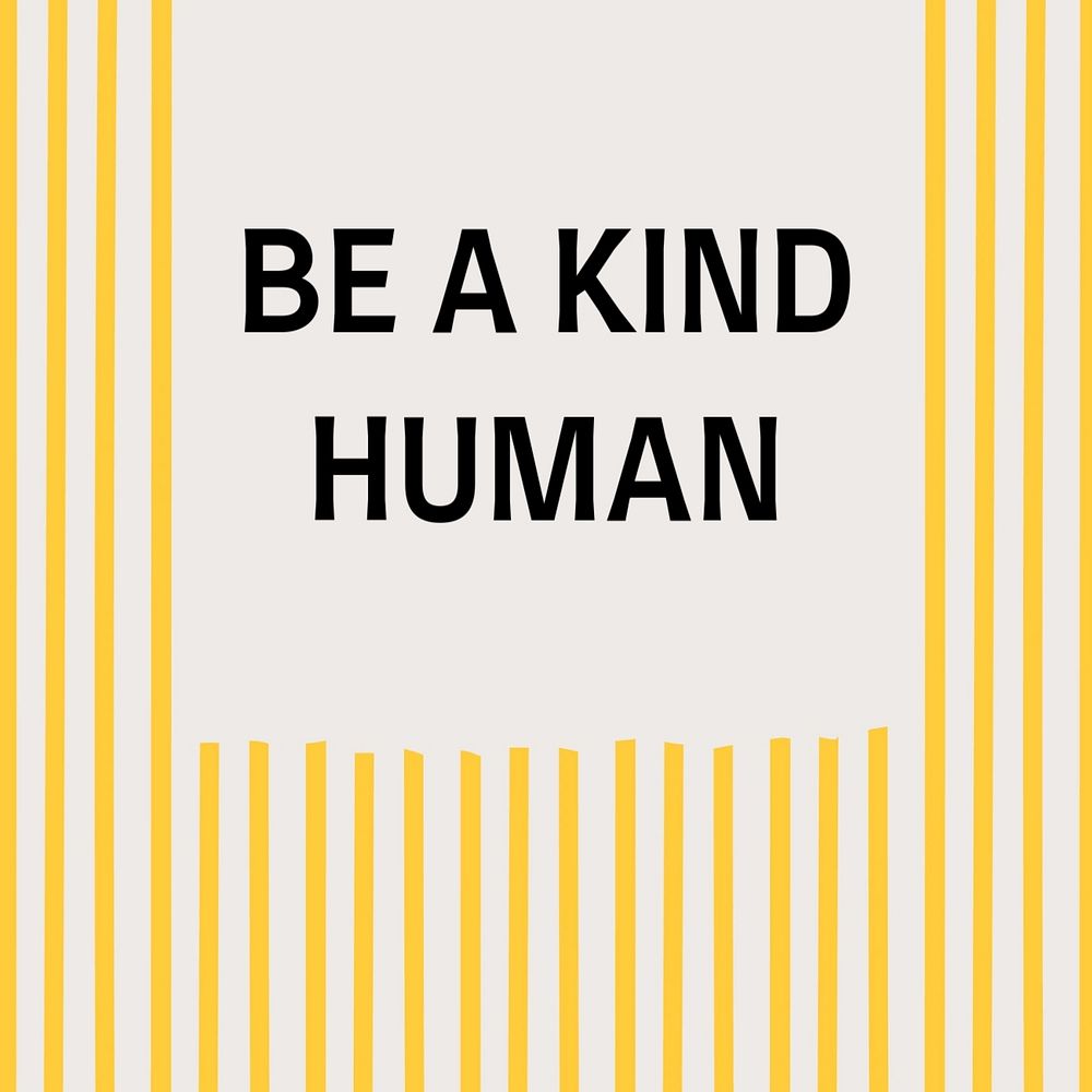 Be kind Instagram post template, editable text