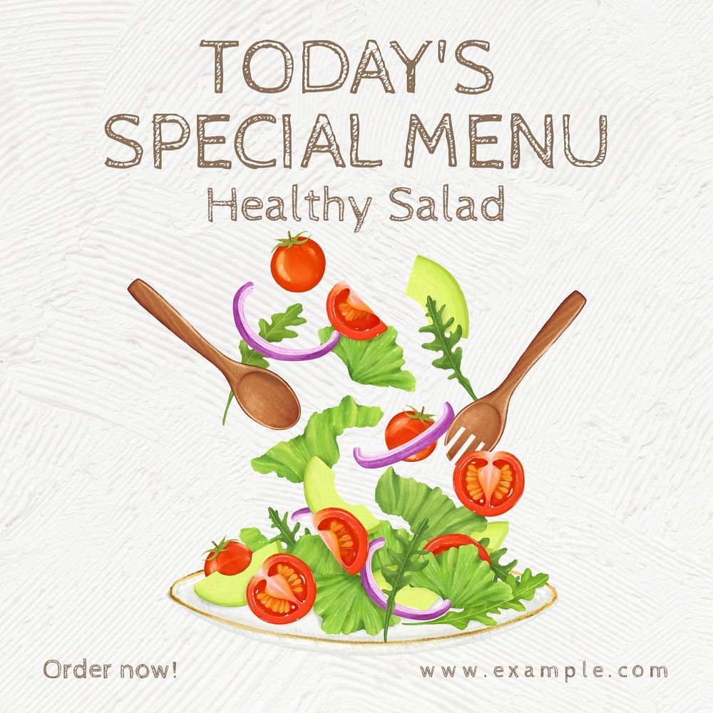 Special menu Instagram post template, editable text