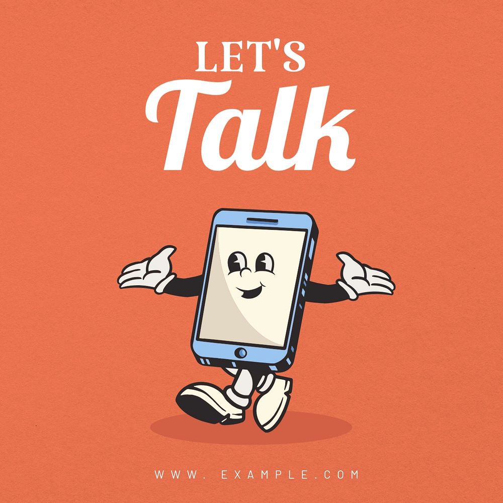 Let's talk Instagram post template, editable text