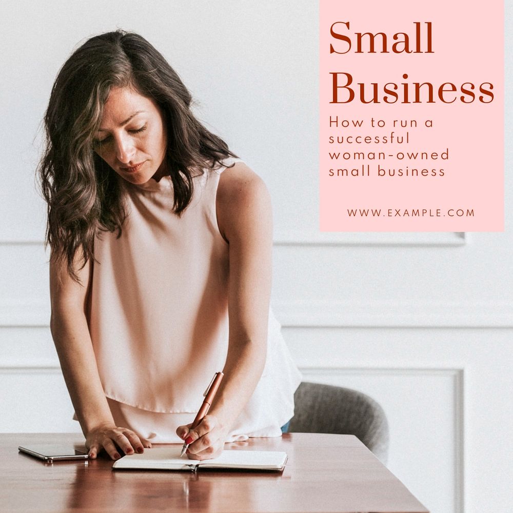 Small business Instagram post template, editable text