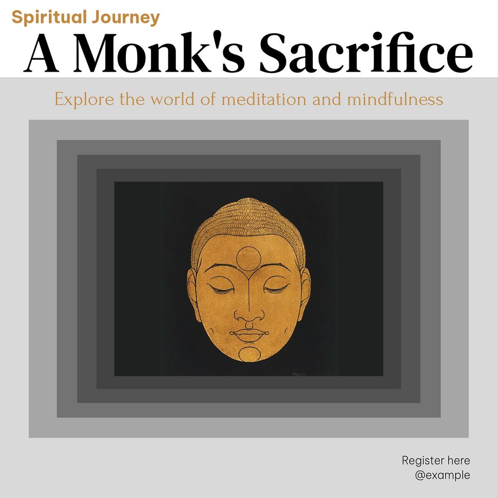 Monk Instagram post template, editable text