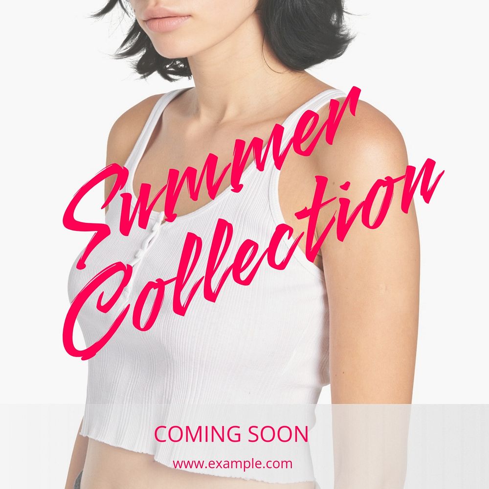 Summer collection Instagram post template, editable text