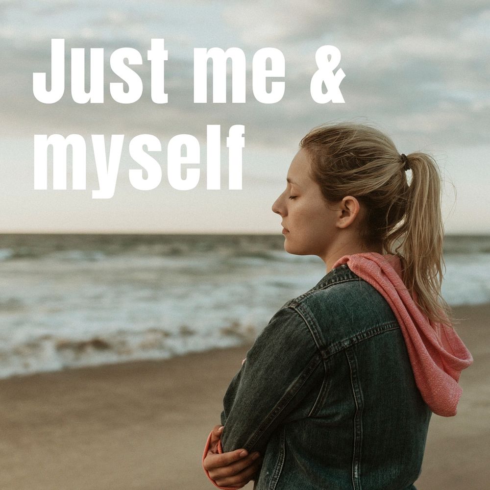 Me & myself Instagram post template, editable text