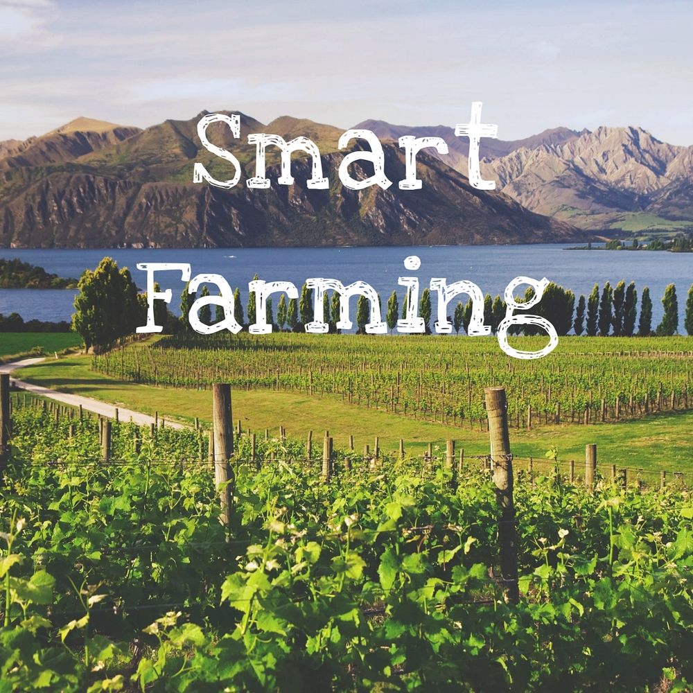 Smart farming Instagram post template, editable text