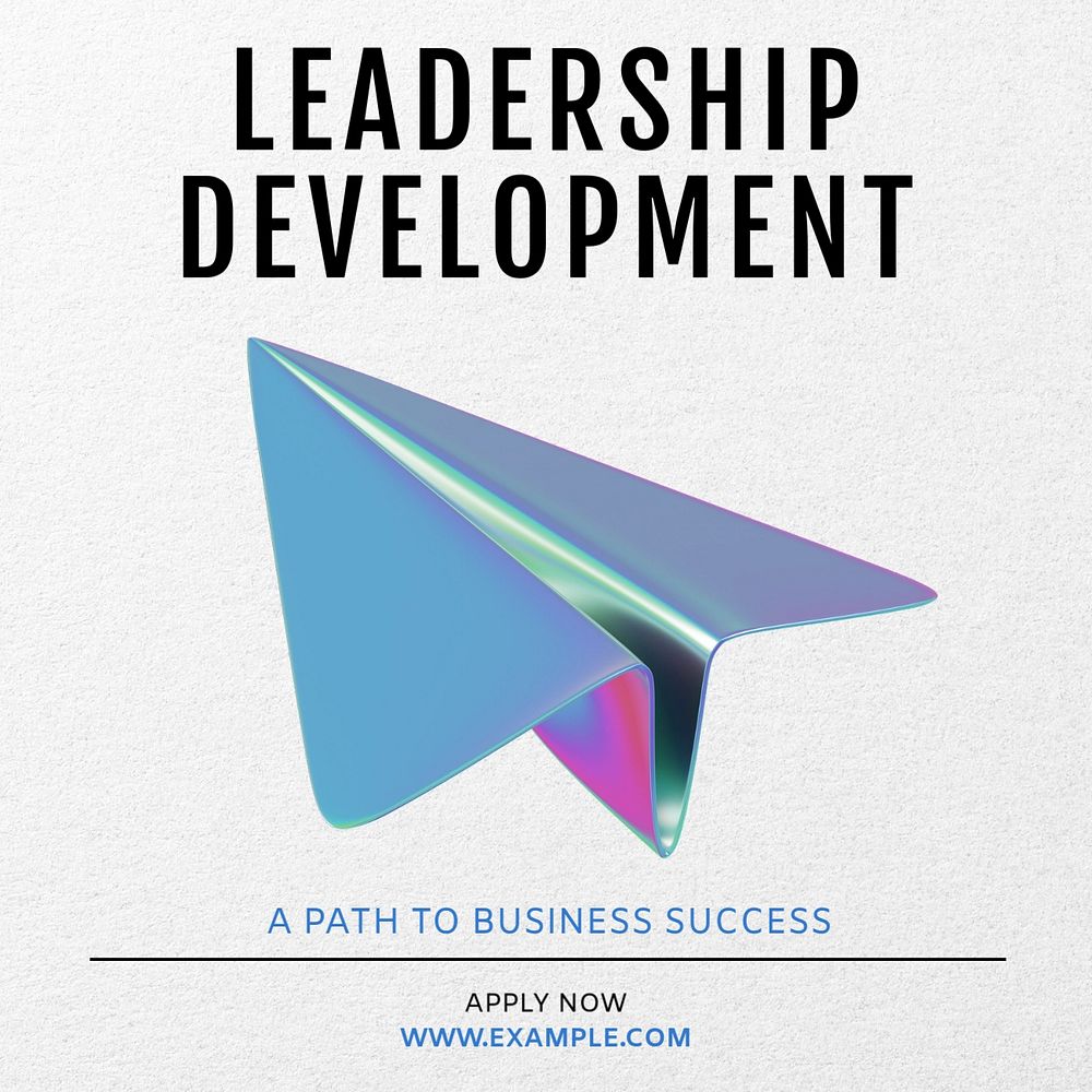 Leadership development Instagram post template, editable text