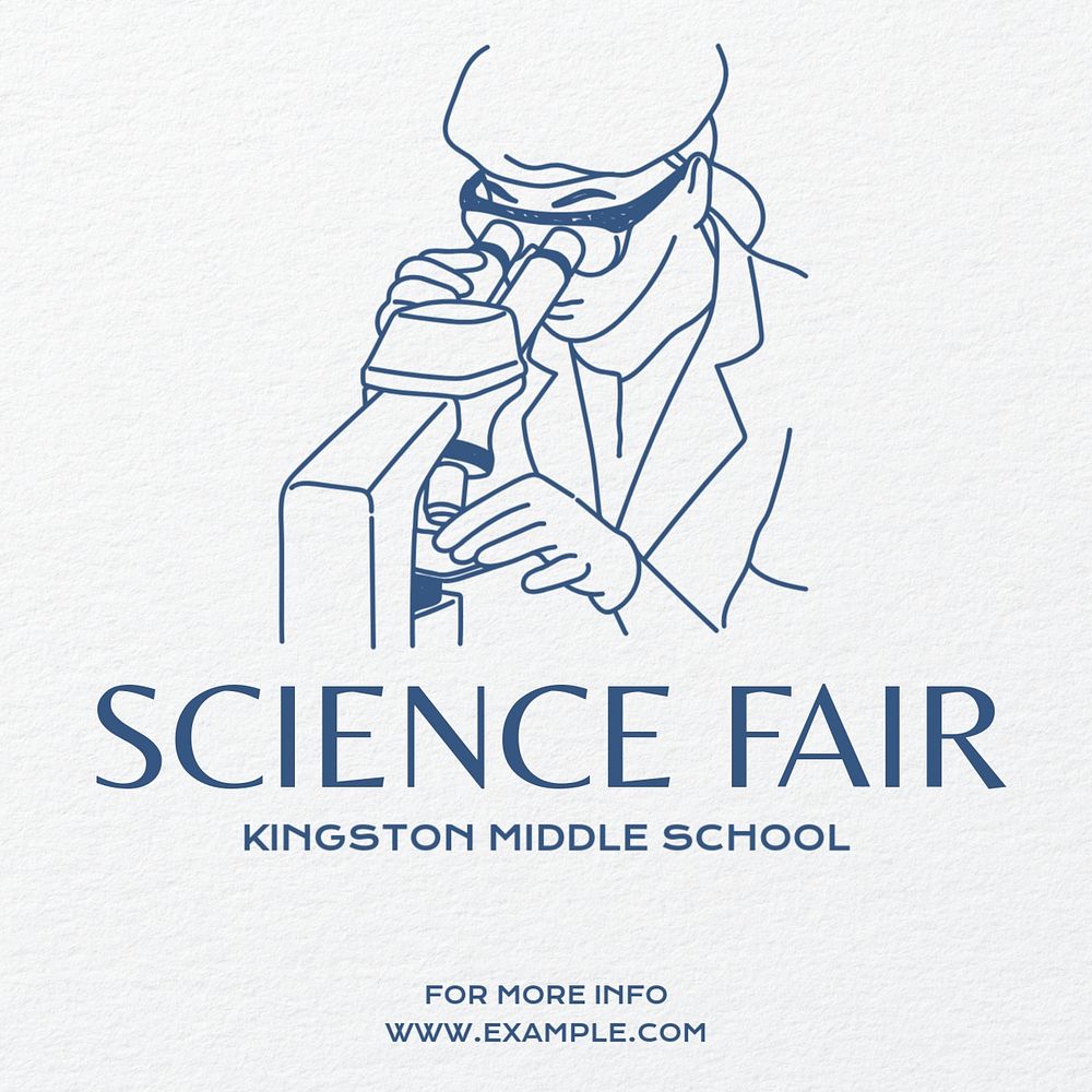 Science Fair Instagram post template, editable text