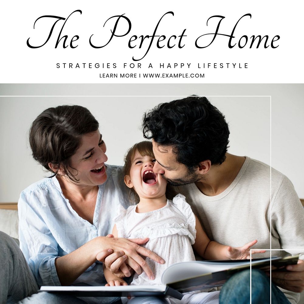 The perfect home Instagram post template, editable text