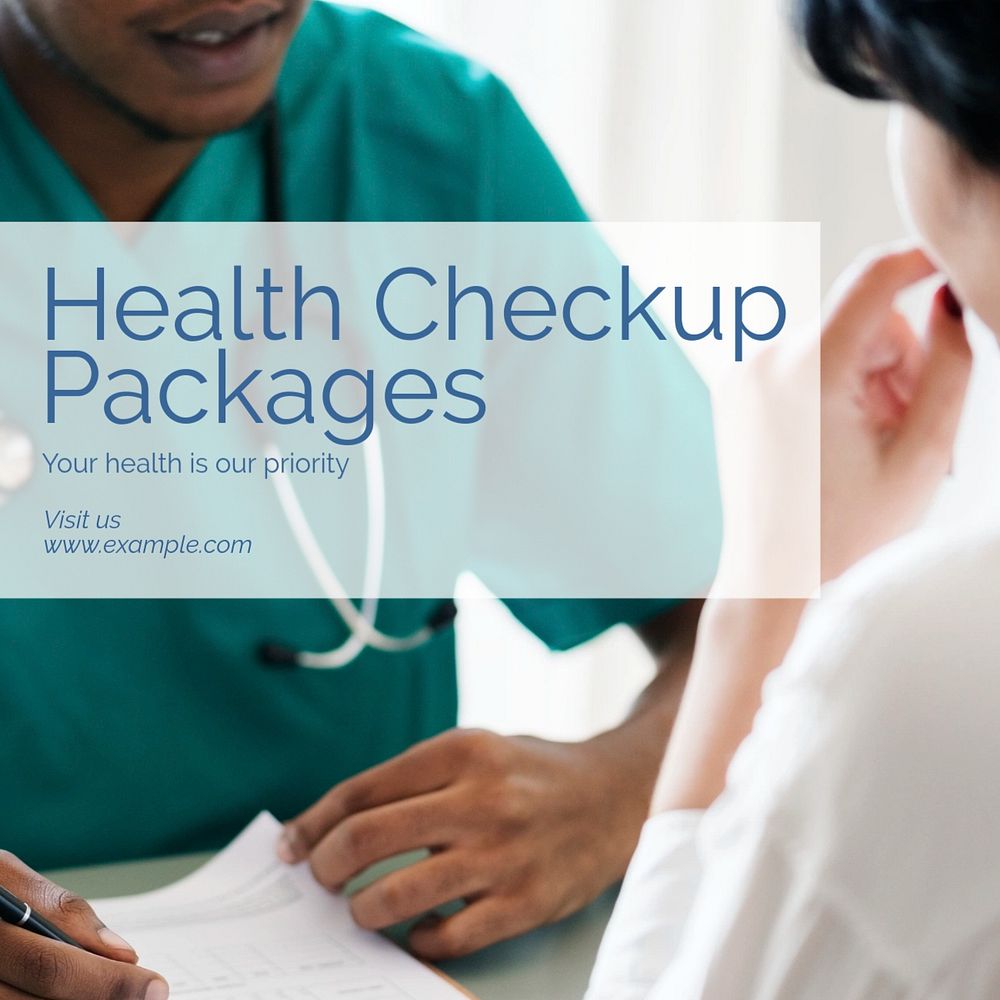 Health checkup packages  Instagram post template, editable text