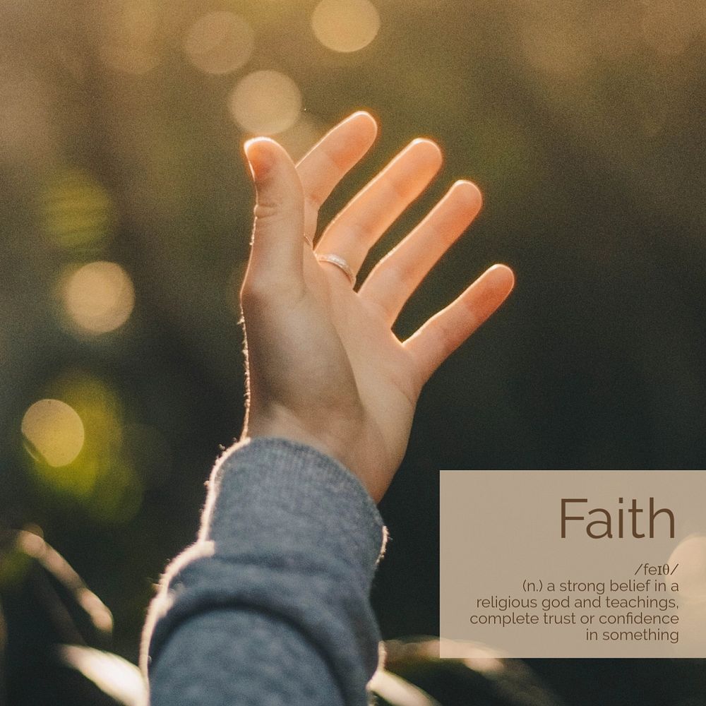 Faith  Instagram post template, editable text