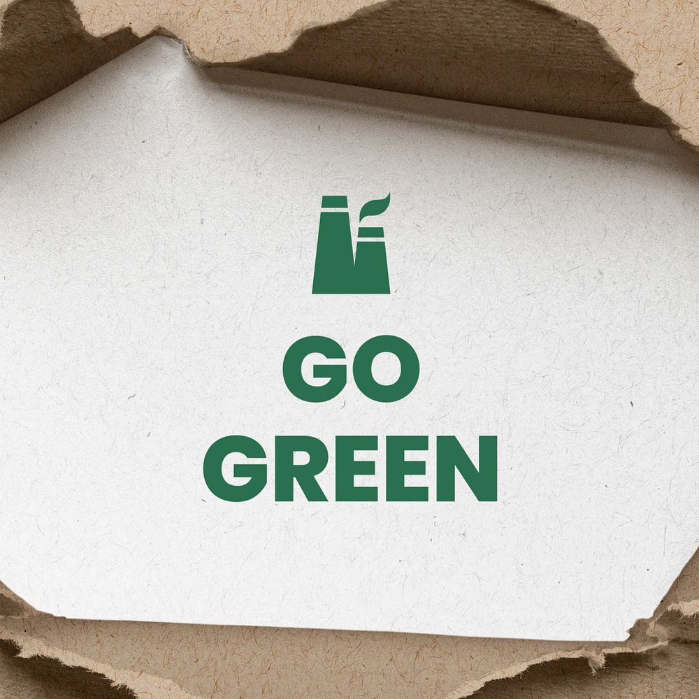 Go green Instagram post template, editable text